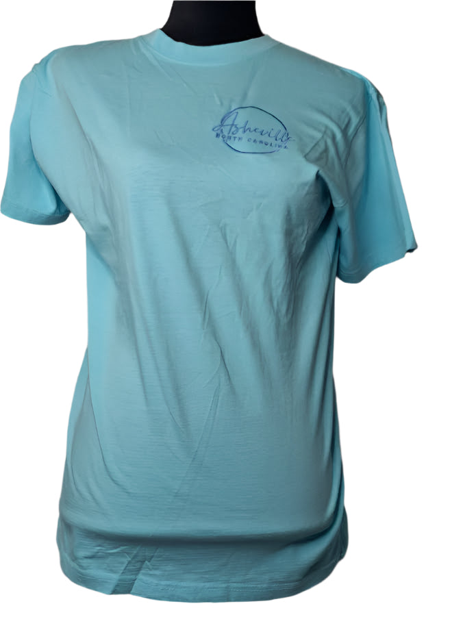 T Shirt Asheville Sky Blue Short Sleeve