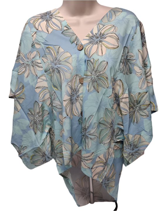 Top Button Front 2 Tropical Colors One Size Stop 303 
