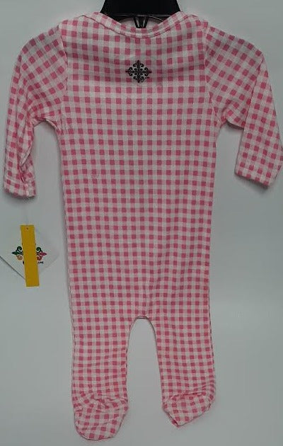 Onsie  Pink Plaid Christmas Tree Long Sleeve Childs 6M  Jm,21977t 