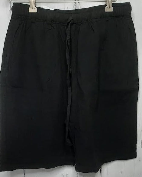 Short Pants-2 Pocket Draw String Black Women's L0303 