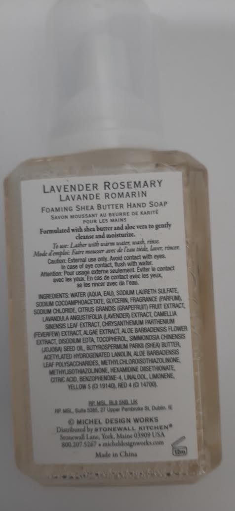 Foaming Soap  Travel Size  Lavender Rosemary   2400908 