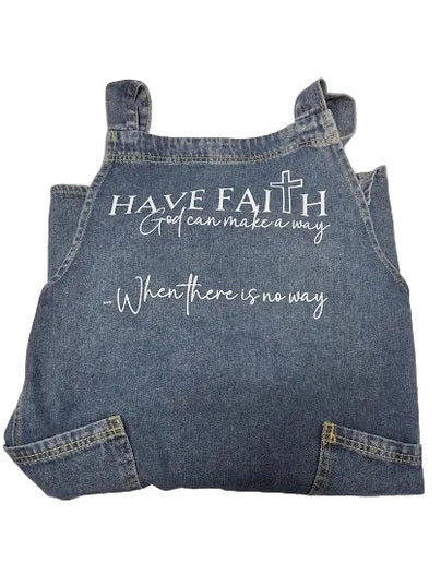 Apron Have Faith Denim 2 Pocket Adult RTDAHF