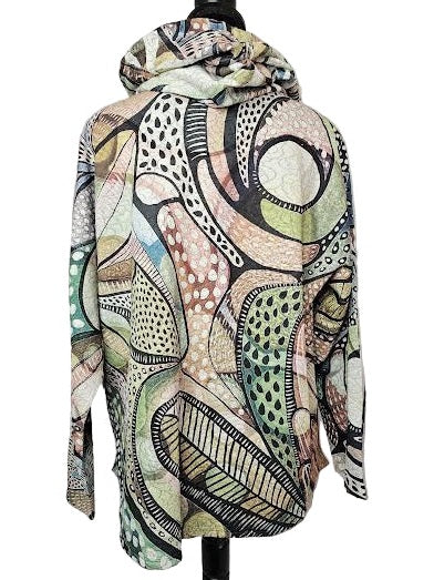 Jacket Pullover Elkwood Hooded V-Neck Brushed Mocha Long Sleeve Crew Neck Women'sT436nB