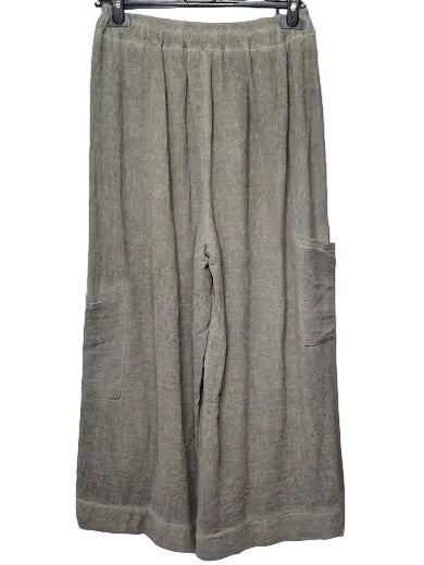 Pants Gaucho Antique Brown 2 Pocket  Wide Leg Women's One Size 10097B