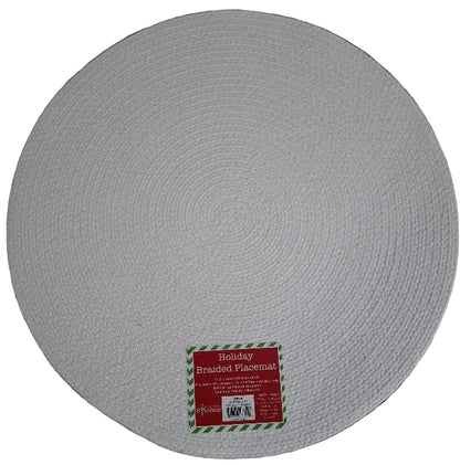 Placemat Braided Christmas Winter Berry 14.5" H8354