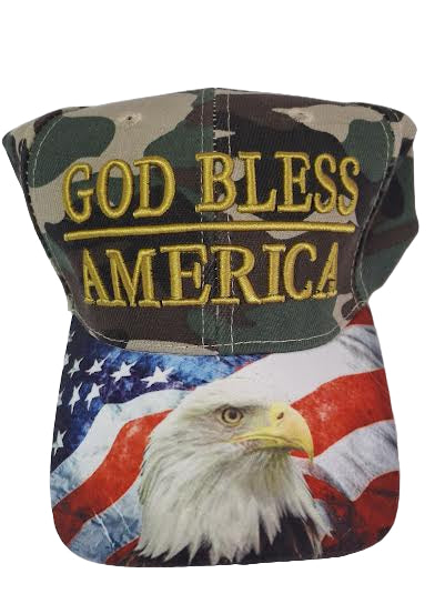 Baseball Cap GOD Bless AMERICA Sublimation 6 Colors  Ht6001