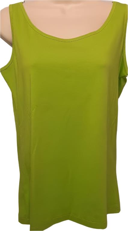 Top-Tank-Bright Lime-Double Scoop Neck-M23101TM 