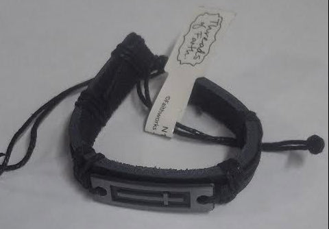 Leather Bracelet With Cross 2 Colors Available N14231