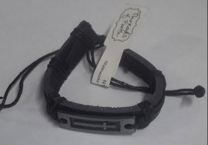 Leather Bracelet With Cross 2 Colors Available N14231