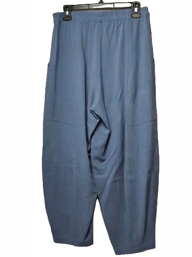 Pants Chambray Blue 2 Button Leg Cuff Trim Elastic Waist 2 Pocket&nbsp; 646-2400
