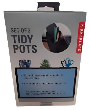 Tidy Pot's- 3pk-Black 