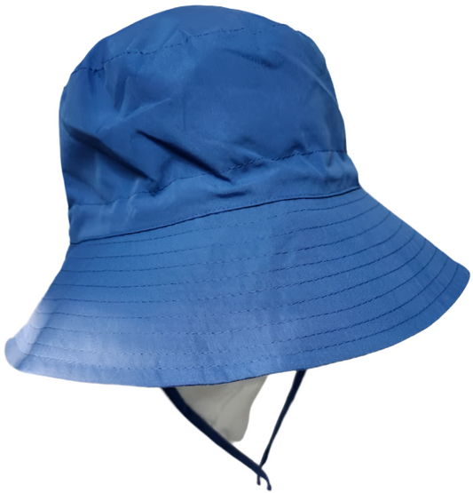 Bucket/Sun Hat With Chin Strap Wide Brim Children's 2-8yr Blue scbhb 