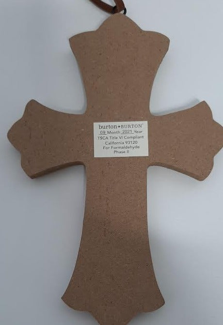 Christmas Wooden Brown Cross-5x7"Ornament 