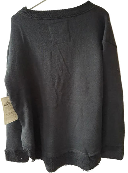 Sweatshirt Asheville Logo Denim Baja Crewneck /Rib Knit Curved Hem Crewneck Women's 4582