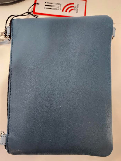 Handbag Cell Phone Denim Multi Leather RFID Blocking 6040 