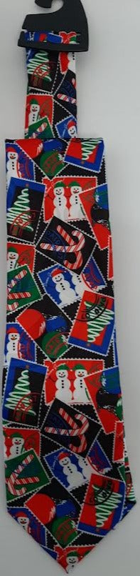 Red,White,Blue Christmas Tie 