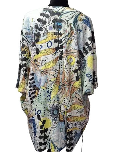 Top Pullover Sunny Bloom&nbsp; Short Sleeve Dolman&nbsp; One Size T1029yo