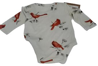 Christmas Cardinal-3-6 Month-Onsie-Long Sleeve 