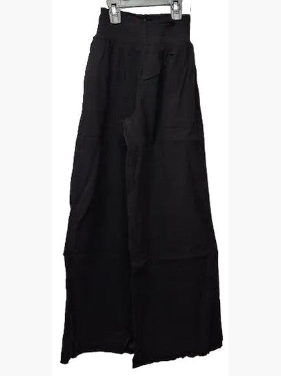 Mododoc- Pants Black Smocked Waist Ankle Length 41g-Lo181