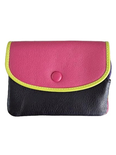 Wallet Small Card And Coin Wallet  Black Brights 7178