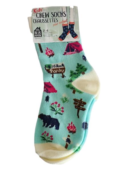 Children's Socks Hiking Trails Teal So3hike007 