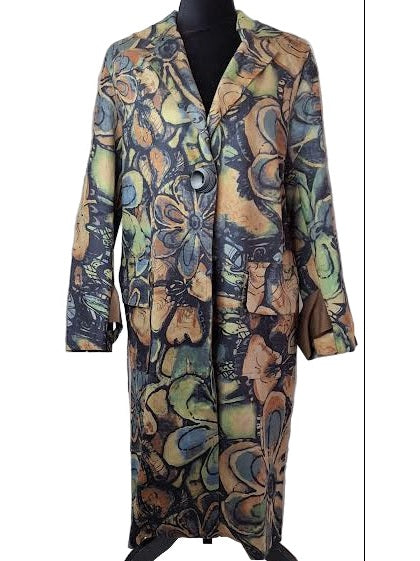 Jacket Suede Long  1 Button  Long Sleeve  Women's 258538