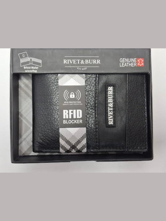 Wallet Bifold Black Leather Rbmw30