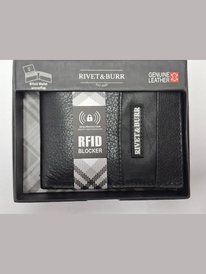 Wallet Bifold Black Leather Rbmw30