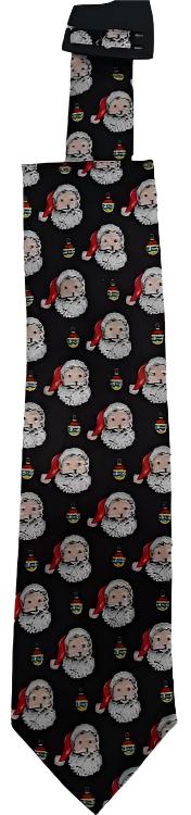 Black Christmas Santa Tie 