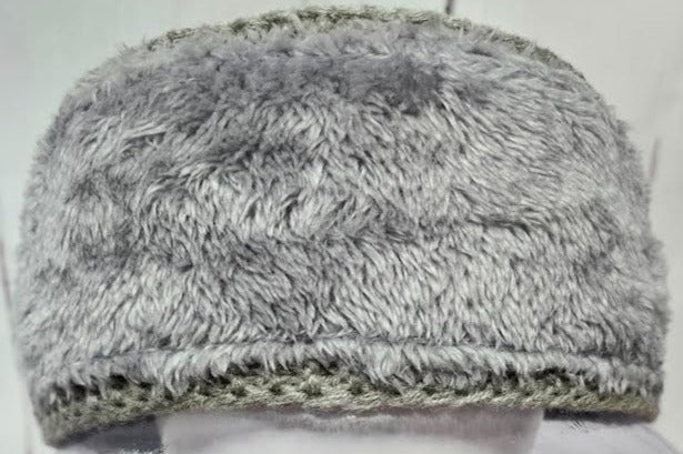 Headband Knitted /Fleece Inside One Size Light Grey rhbklg 