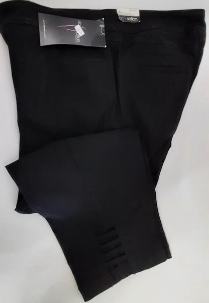 Womens - Crop Pants - Black - Ladder sides 