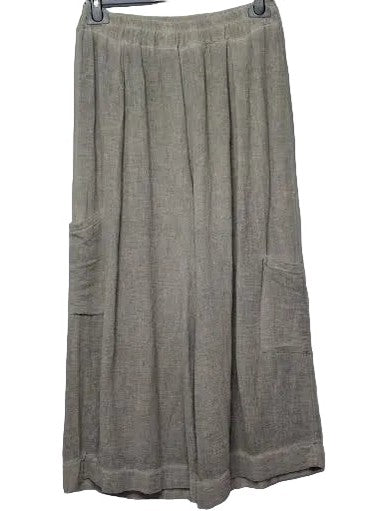 Pants Gaucho Antique Brown 2 Pocket  Wide Leg Women's One Size 10097B