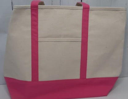 Cotton Canvas Bag-Hot Pink-m733vl 