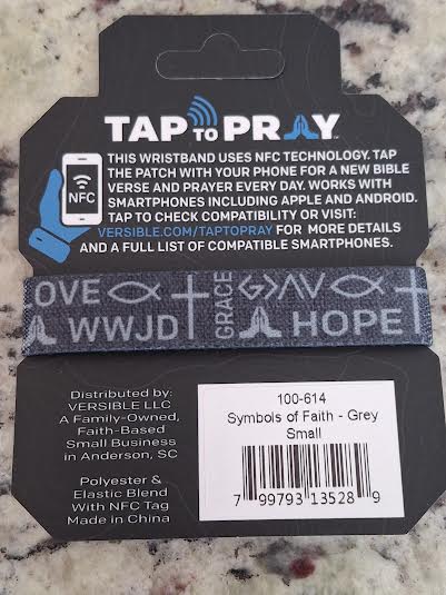 Versible- Bracelet&nbsp;Tap To Pray Grey Symbols Of Faith 100-61