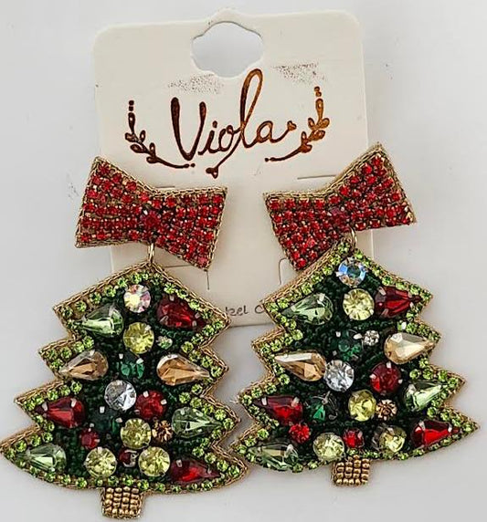 Earing's Christmas Tree Green/Red RT135716GR 