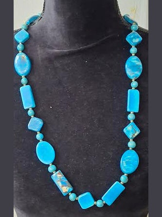 Tagua- Necklace Neck Sole Dad Blue Lc1401-To