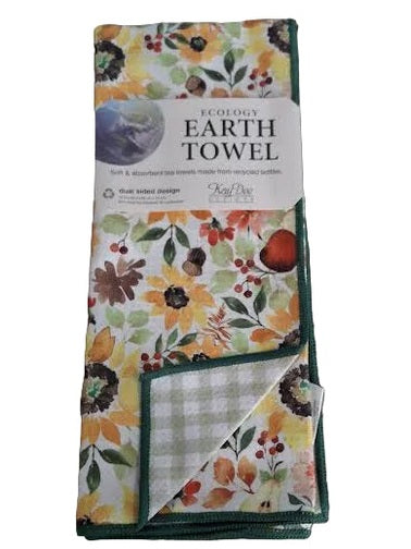 Earth Towel Tea Towel Fruits & Florals Ecology  r8627