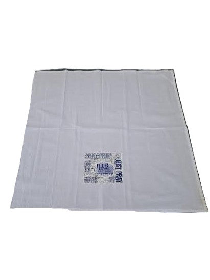 Tea Towel Just Pray White 27.5"x18"