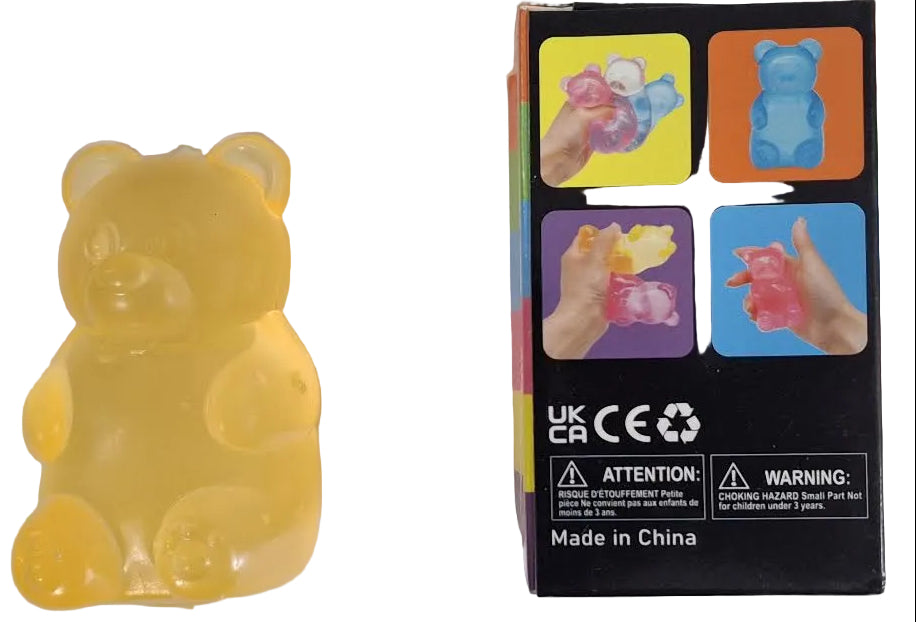 Stress Ball Bear 4 Colors 1.5x3" RTSBB