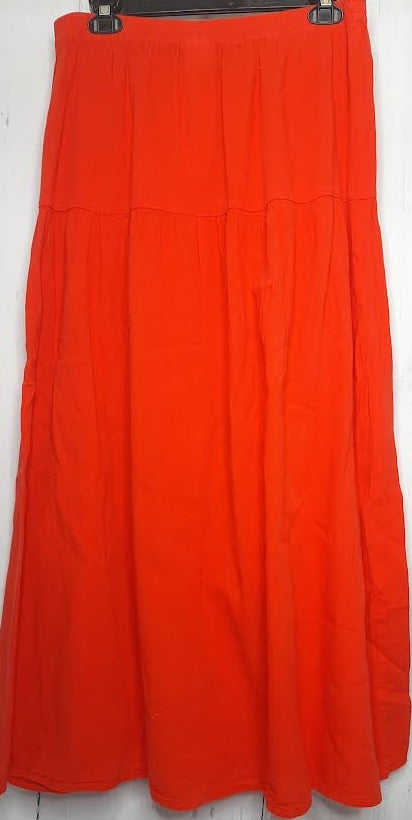 Skirt-Long-Orange Women's-S1687 