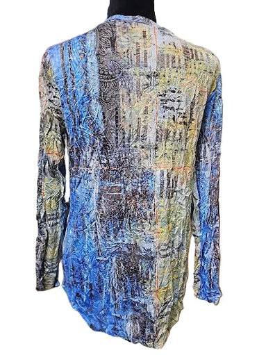 Shirt Crinkle Basic Top 1206  25621 Blue