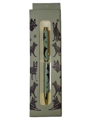 Pen Ball Point  German Shepherd Black Gift Boxed 736-75B