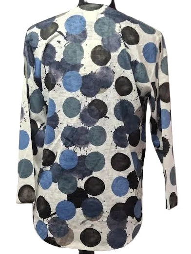 Shirt Pullover V Neck White /Blue Paint Balls Long Sleeve Winnie&nbsp; Women's&nbsp; C30631140