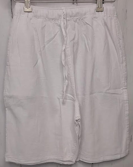 Short Pants Drawstring White Women's L0008 