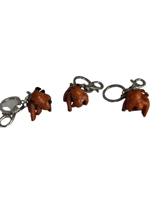 Key Chain Sleeping Dog Leather KC4086