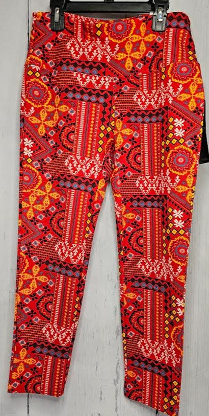 Pants -Women - Capri  -Red / Yellows- m22710pm 