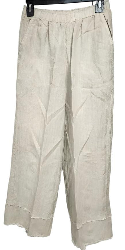 Pants Fringed Wide Leg 2 Pocket Tidal/Beige Women's Lp177 