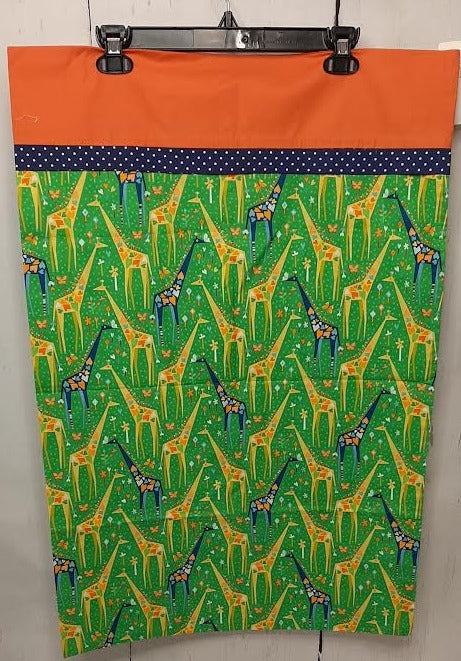 Pillow Case Jungle Animals Orange  Green Standard rtjaog3 