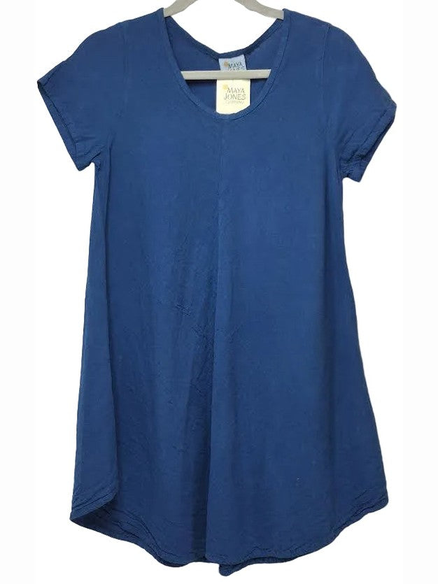 Maya Jones-Top Pullover S-1611 Short Sleeve Blue Women's