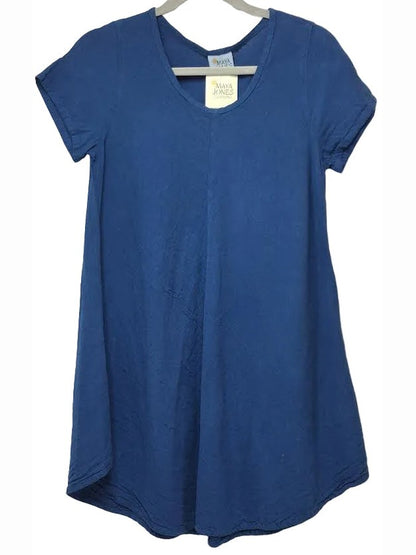 Maya Jones-Top Pullover S-1611 Short Sleeve Blue Women's